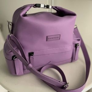 HUNTER ORIGINAL PURPLE RUBBERIZED LEATHER WOMEN'S BAG